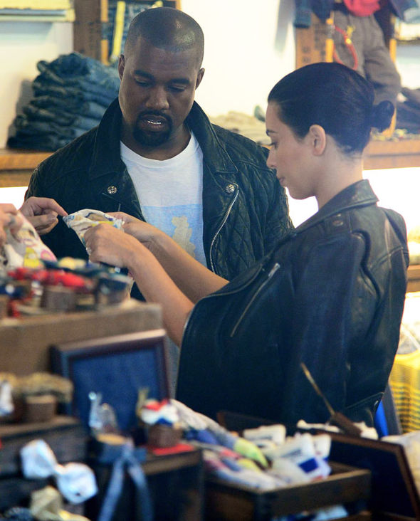 Kim Kardashian and Kanye spotted shopping