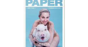 Miley Cyrus Poses Naked With Her Pet Pig for Paper Magazine