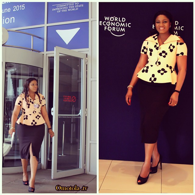 Omotola stuns at the World Economic Forum Africa