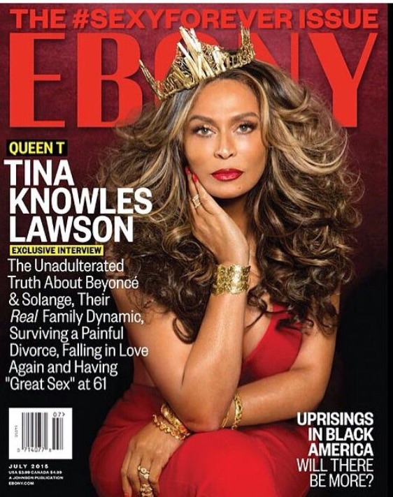Tina Knowles-Lawson covers Ebony Magazine