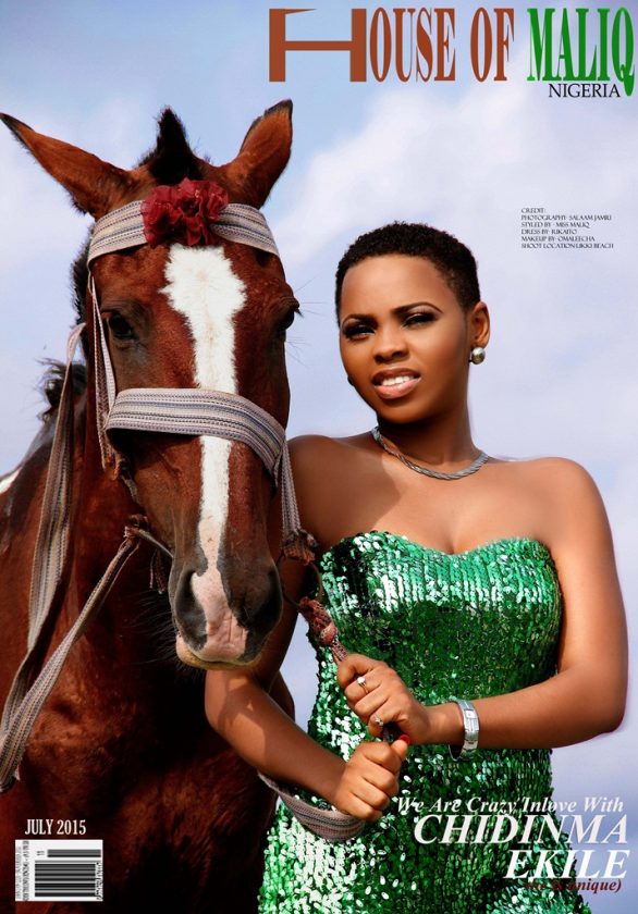 HouseOfMaliq Magazine Cover 2015 Chidinma Ekile posing-with a horse