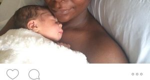 Karen Igho welcomes son