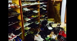 Kcee shows off his shoe collection