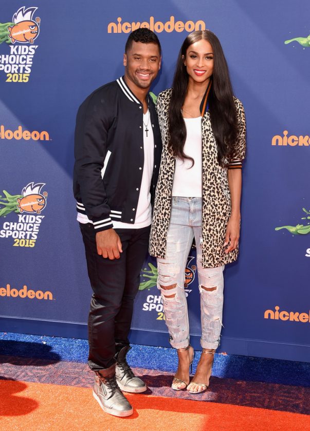 ciara & russell wilson at kids choice awards