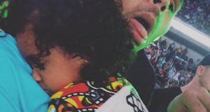 Chris Brown takes Royalty to basketball game