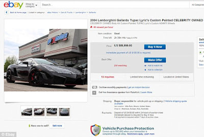 Chris Brown's $500K Lamborghini with Tupac lyrics painted on is on sale for only $90K