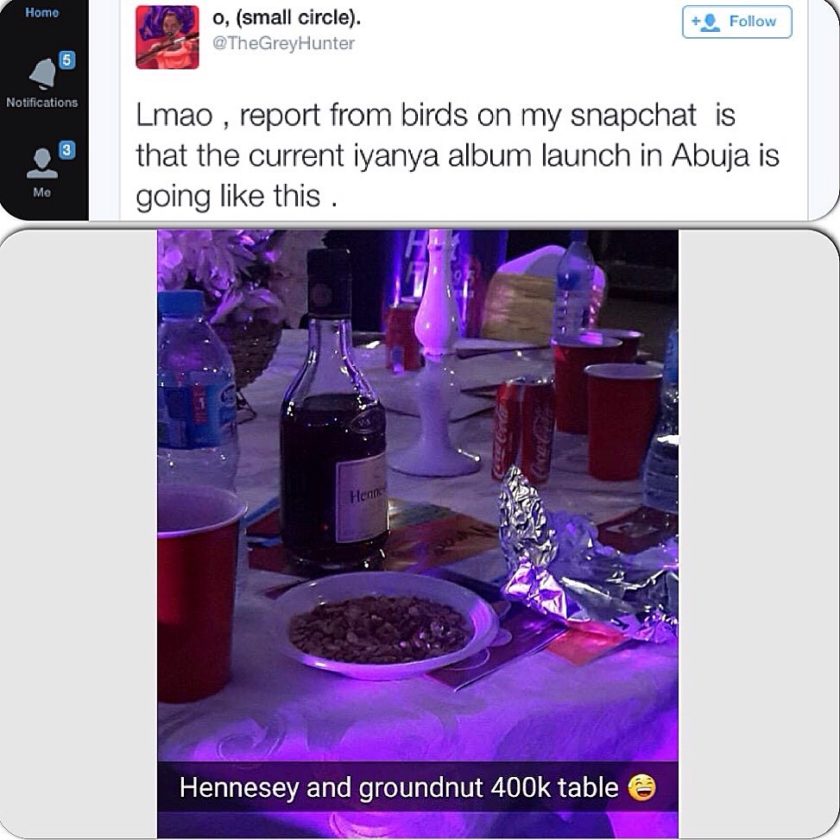 Iyanya 400k table