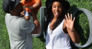 Kelly Rowland, Tim and Titan at the US Open