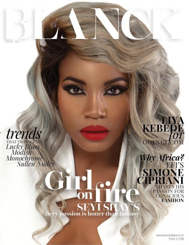 Seyi Shay cover Blanck Magazine