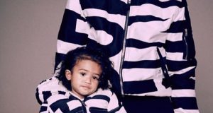 Chris Brown and Royalty cute in matching outfits