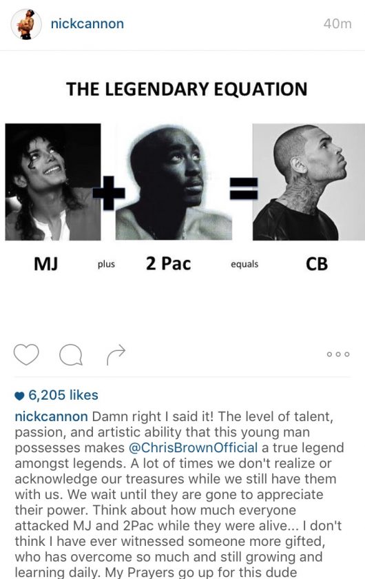 Chris Brown is Michael Jackson plus Tupac Shakur