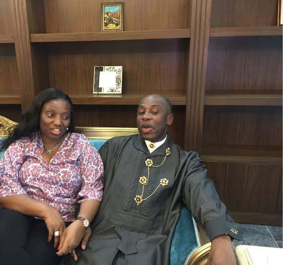Loving Photos of Rotimi Amaechi & His Wife After Ministerial Screening