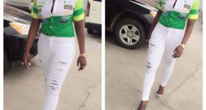 Tiwa Savage Looks Sexy as Ever As She Sells Petrol in Lagos
