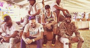 Chris Brown and friends