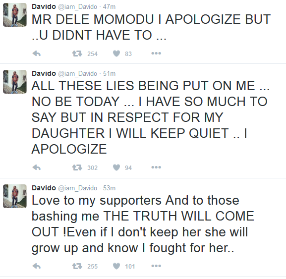 Davido apologizes to Dele Momodu
