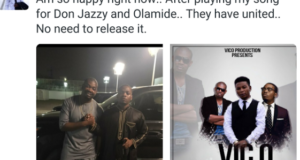 See Vic O's response to Don Jazzy, Olamide reconciliation