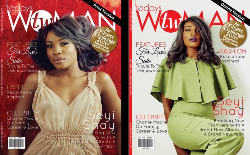 Seyi Shay Covers January edition of Two woman Magazine