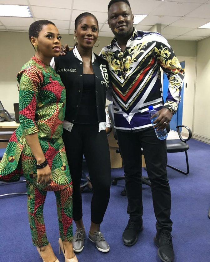 Chidinma, Tiwa Savage and Dr Sid pictured together