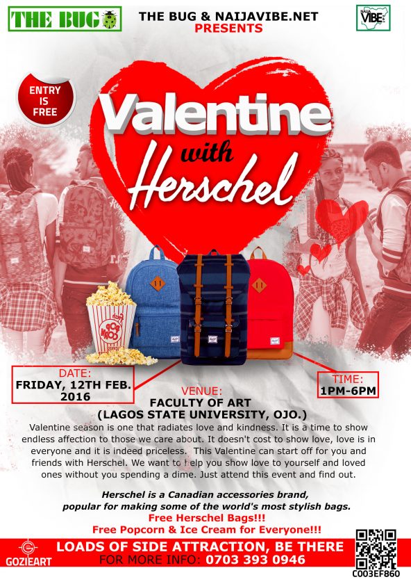 Valentine with Herschel 2016 at Lagos state University