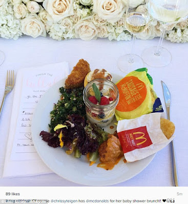 Chrissy Teigen and John Legend's baby shower food NaijaVibe