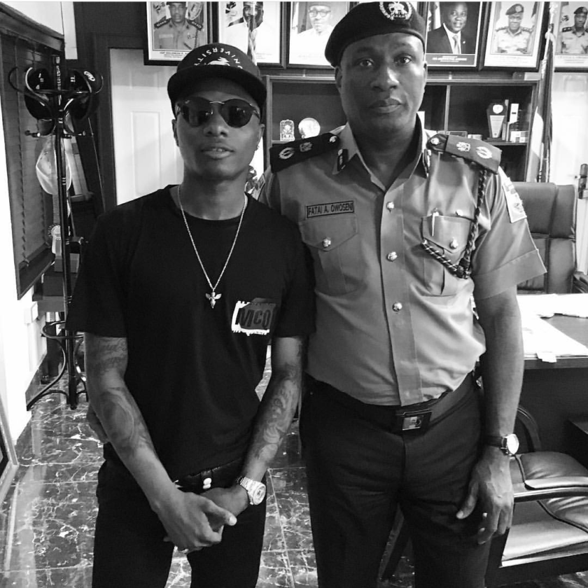 Wizkid With Lagos Commissioner Of Police