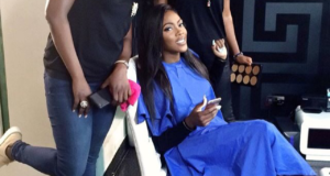 Tiwa Savage Joins Funke Akindele On The Set