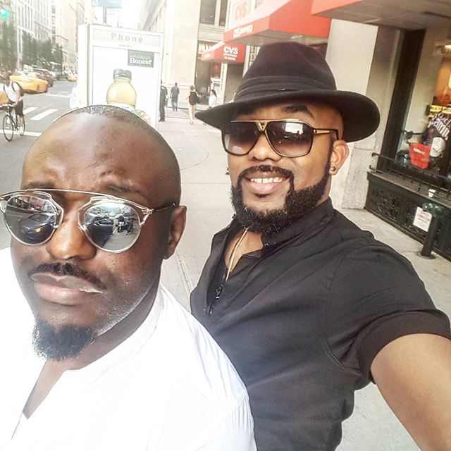 Banky W & Jim Iyke Bump Into Each Other On The Streets Of New York