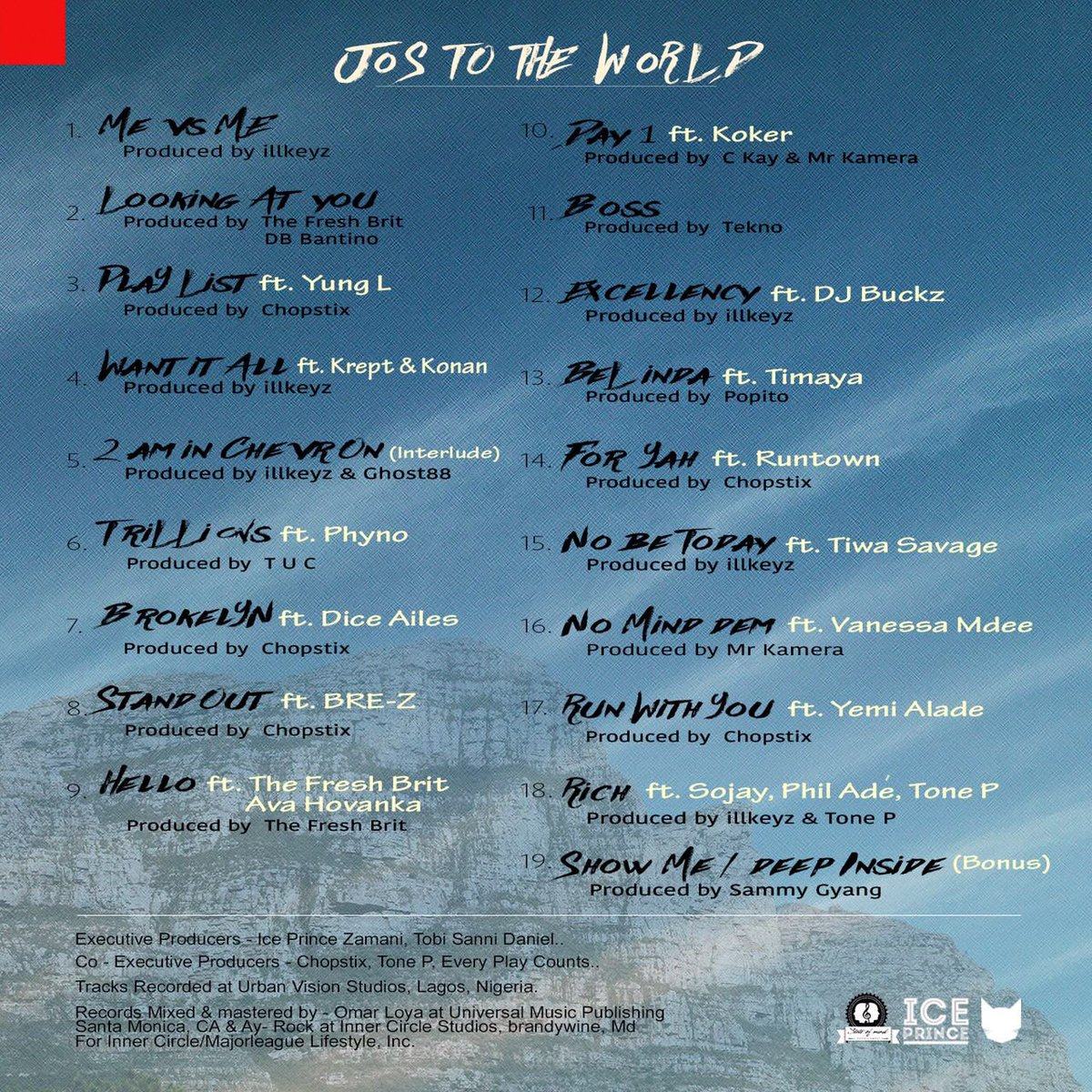 Ice Prince Unveils ‘Jos To The World’ Track Listing
