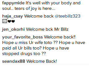 TeeBillz quietly returns to socialmedia