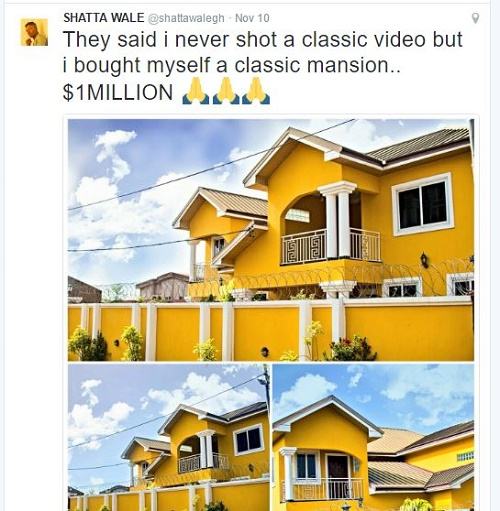 Shatta Wale Shows off His $1million House