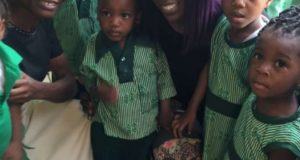 Tiwa Savage Visits Her Primary School