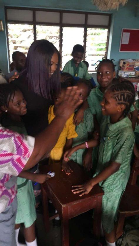 Tiwa Savage Visits Her Primary School In Lagos