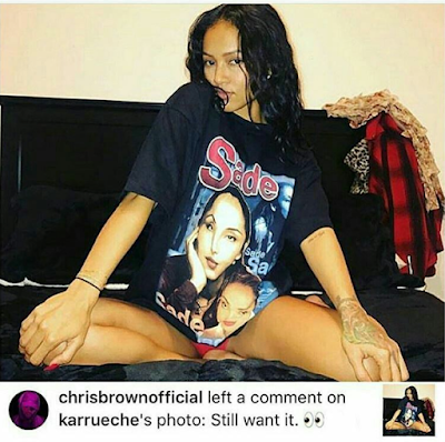 Chris Brown is still lusting for his ex, Karrueche