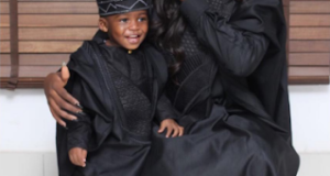 Tiwa Savage & Her Son Jamil Step Out In Matching 'Agbada'