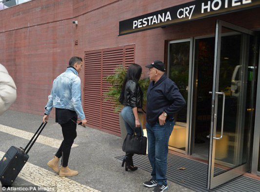 Cristiano Ronaldo and girlfriend at his CR7 hotel