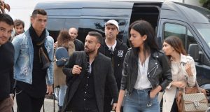 Cristiano Ronaldo and girlfriend mobbed by fans as they visit his CR7 hotel