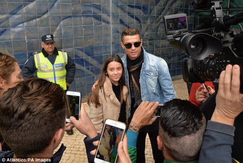 Cristiano Ronaldo and his girlfriend