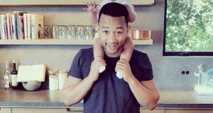 John Legend and his daughter Luna