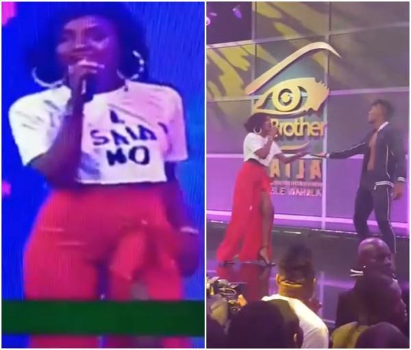 Simi dragged on Twitter because of her outfit at BBNaija eviction show