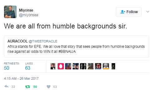 Miyonse throws subtle shade at Efe