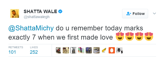 Shatta Wale and wife celebrate their 7th love making anniversary