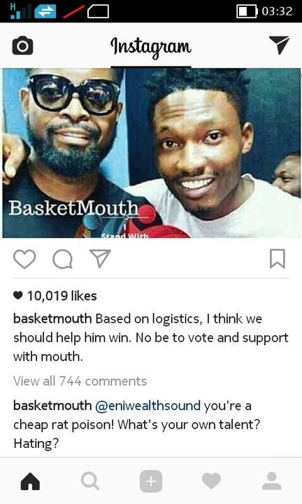 Basketmouth shows support for Efe