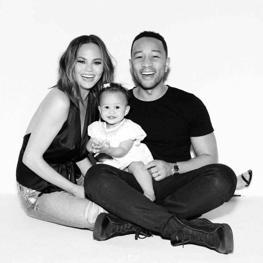 Chrissy Teigen, John Legend and Luna