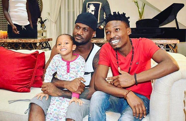 Efe Visits Peter Okoye and Family