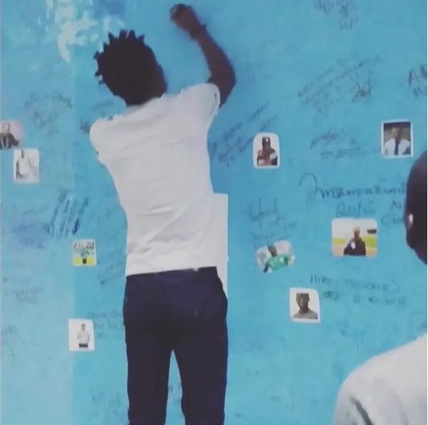 Efe signs on SuperSports wall of champions