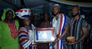 Flavour is conferred chieftaincy title in Liberia