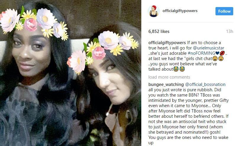 There seem to be bad blood between Gifty and Tboss
