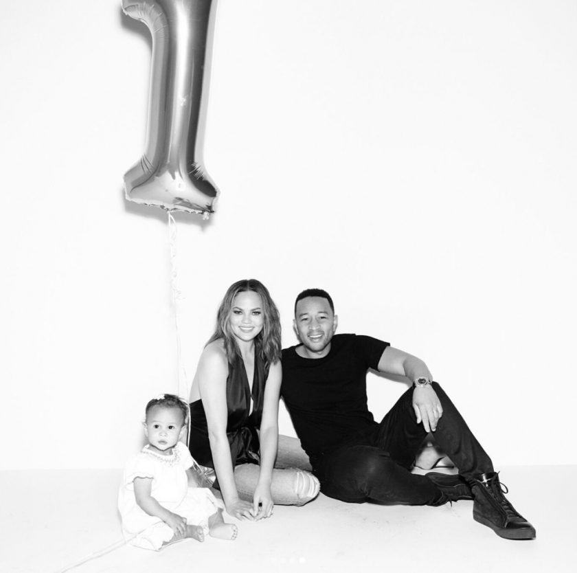 John Legend, Chrissy Teigen and Luna
