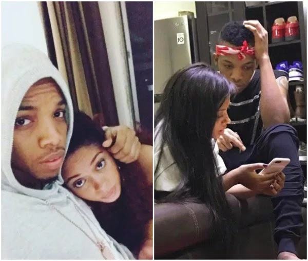 Loved up photo of Tekno and Lola Rae