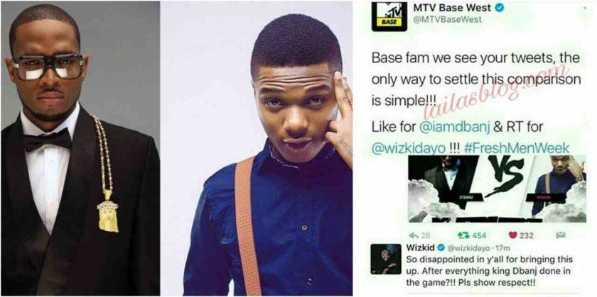 Wizkid Upset With MTV Base for Comparing Him with D'Banj